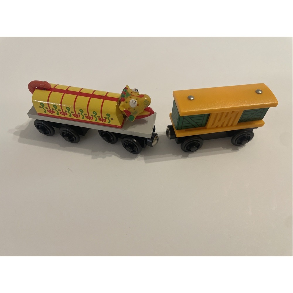 Thomas & Friends Wooden Railway Chinese Dragon & Box Car!